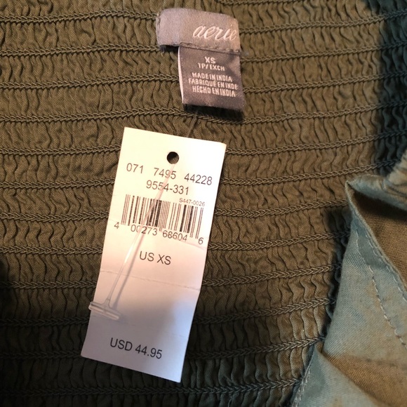 NWT! Aerie olive romper. Lined. - Picture 2 of 11